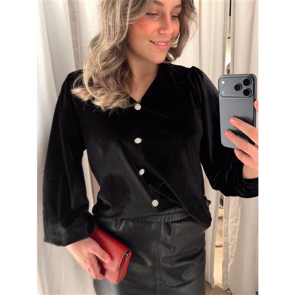 Velvet TOP w/button