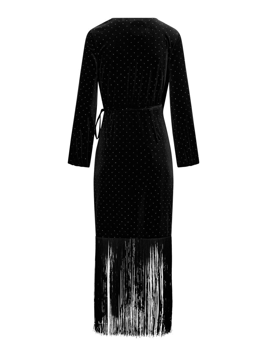 Sine stud velour dress