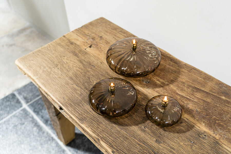 Oljelampe Disc Elegant- Champagne Brass Small