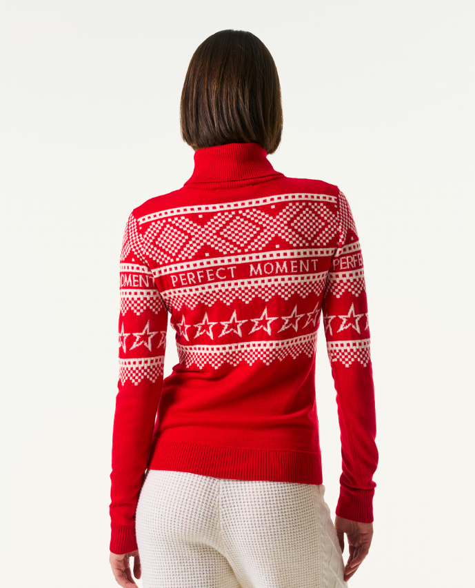 Women's holiday roll neck