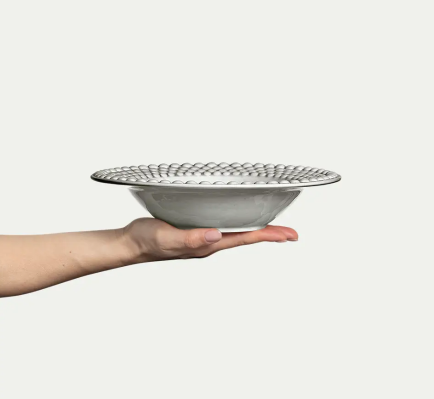 Bubbles Suppetallerken 25cm, grey