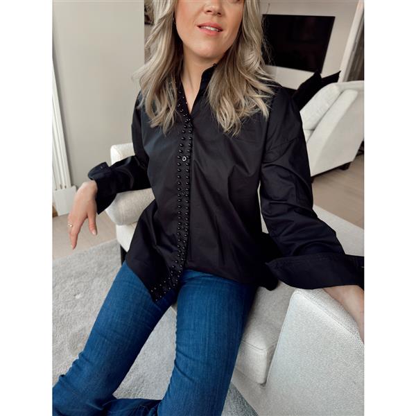 Cena Cotton Shirt w/pearls