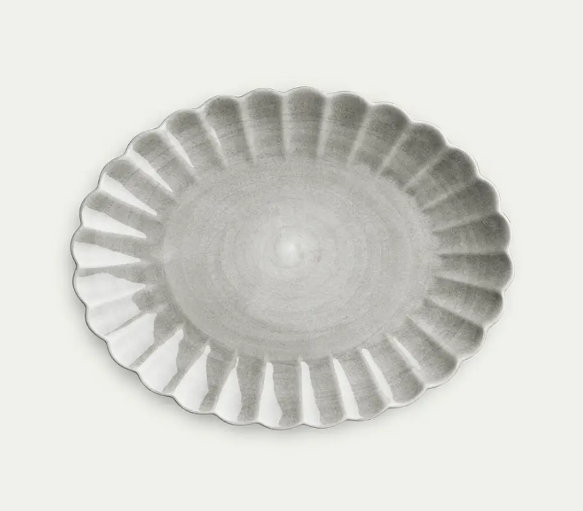 Oyster fat 35x30cm, Grey