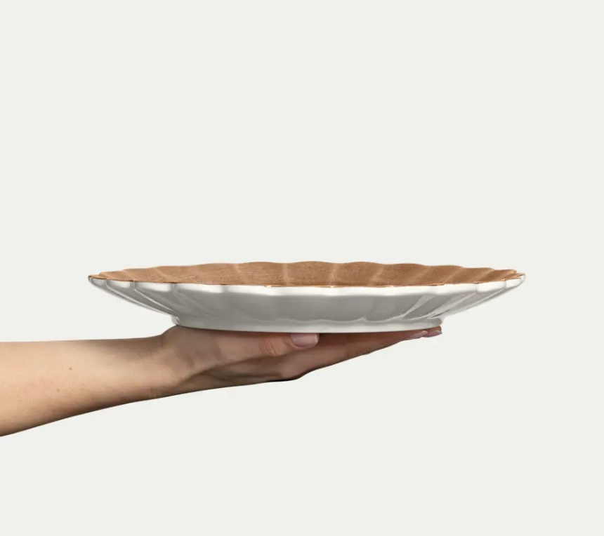 Oyster Tallerken 28cm, Cinnamon