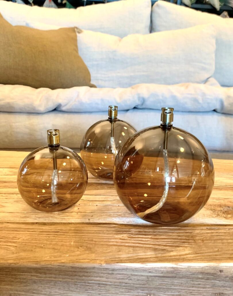 Oljelampe Round Champange Medium