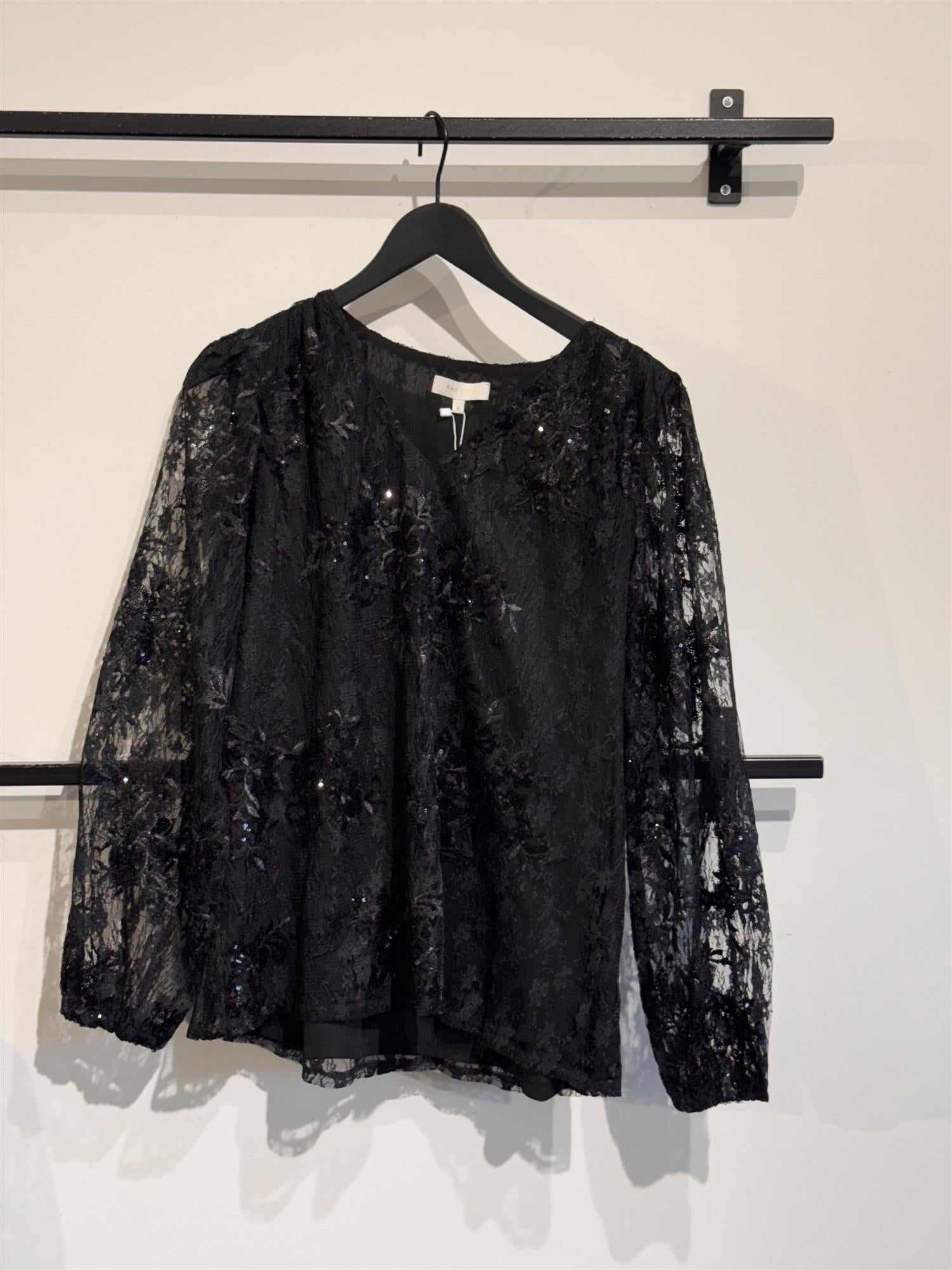 Lace sequin long sleeve