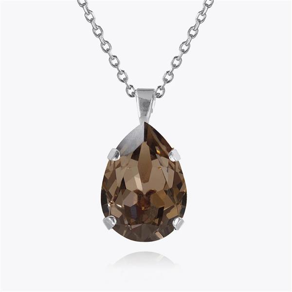 Classic drop necklace Rhodium