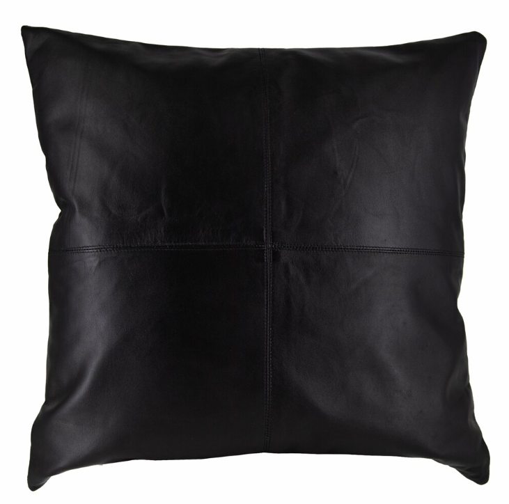 Nopal - Pute m/dun Svart 50x50 Skinn