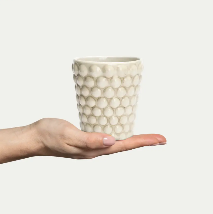 Bubbles Mug 8cm, Sand