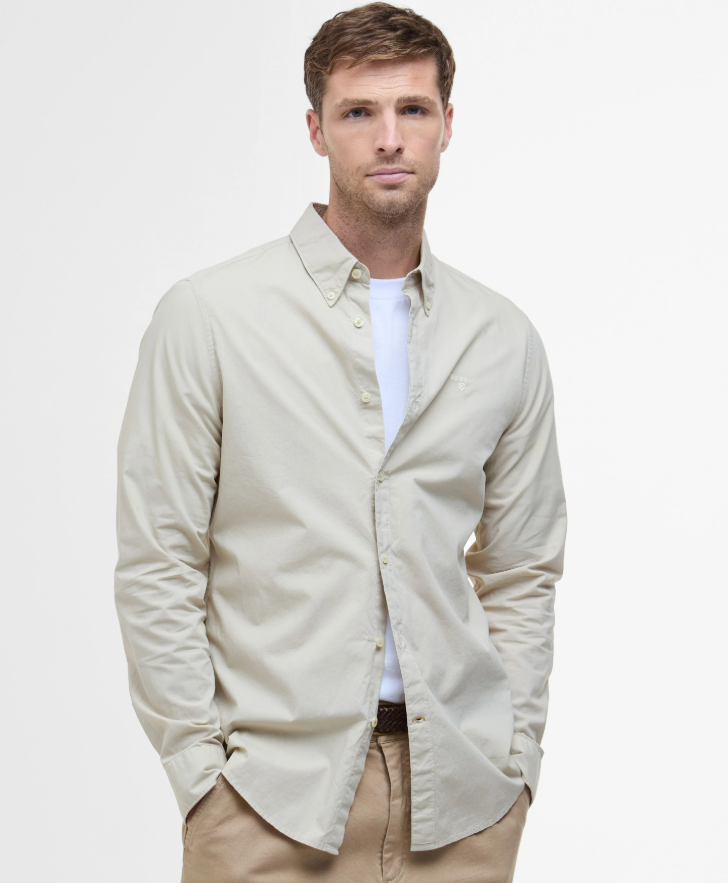 Barbour Garment Dyed Poplin Tailored Fit Shirt