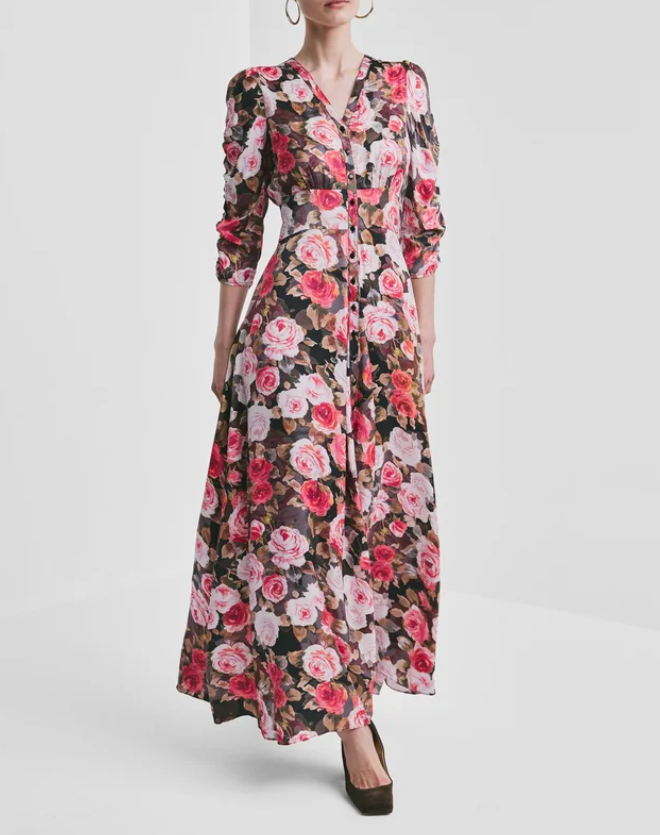 Satin button-down Dress