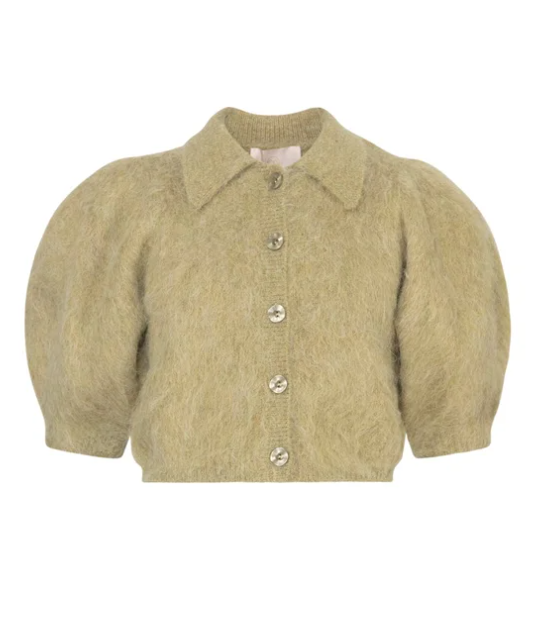 Hairy Knit Puffed Jacket