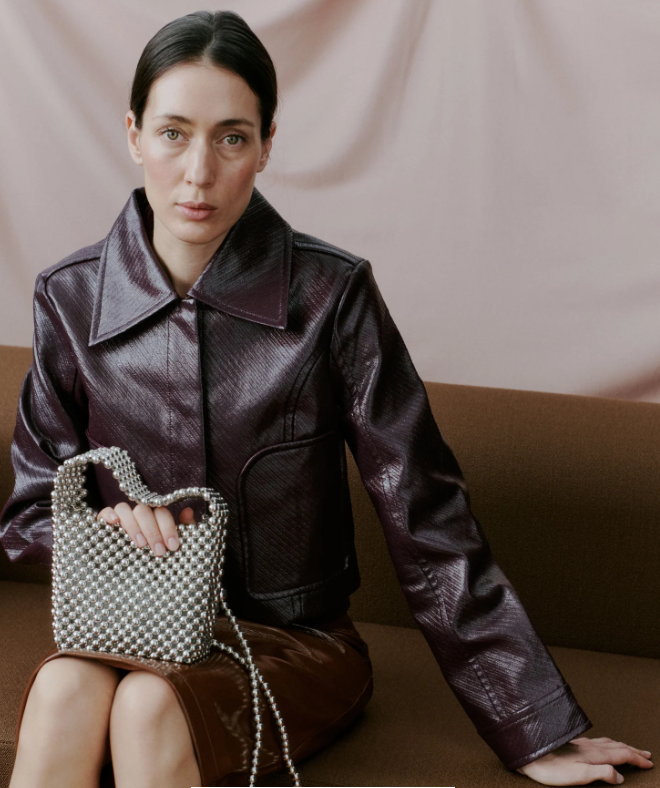 DAY beaded chrome handbag