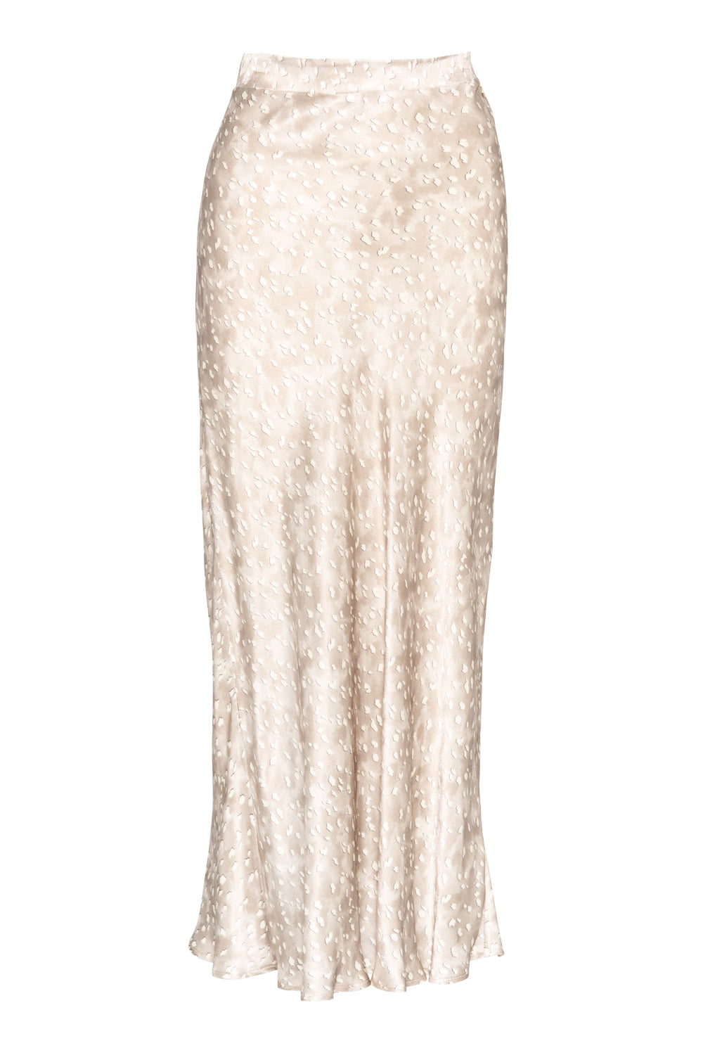 Print Sateng Skirt w/ Flat Front