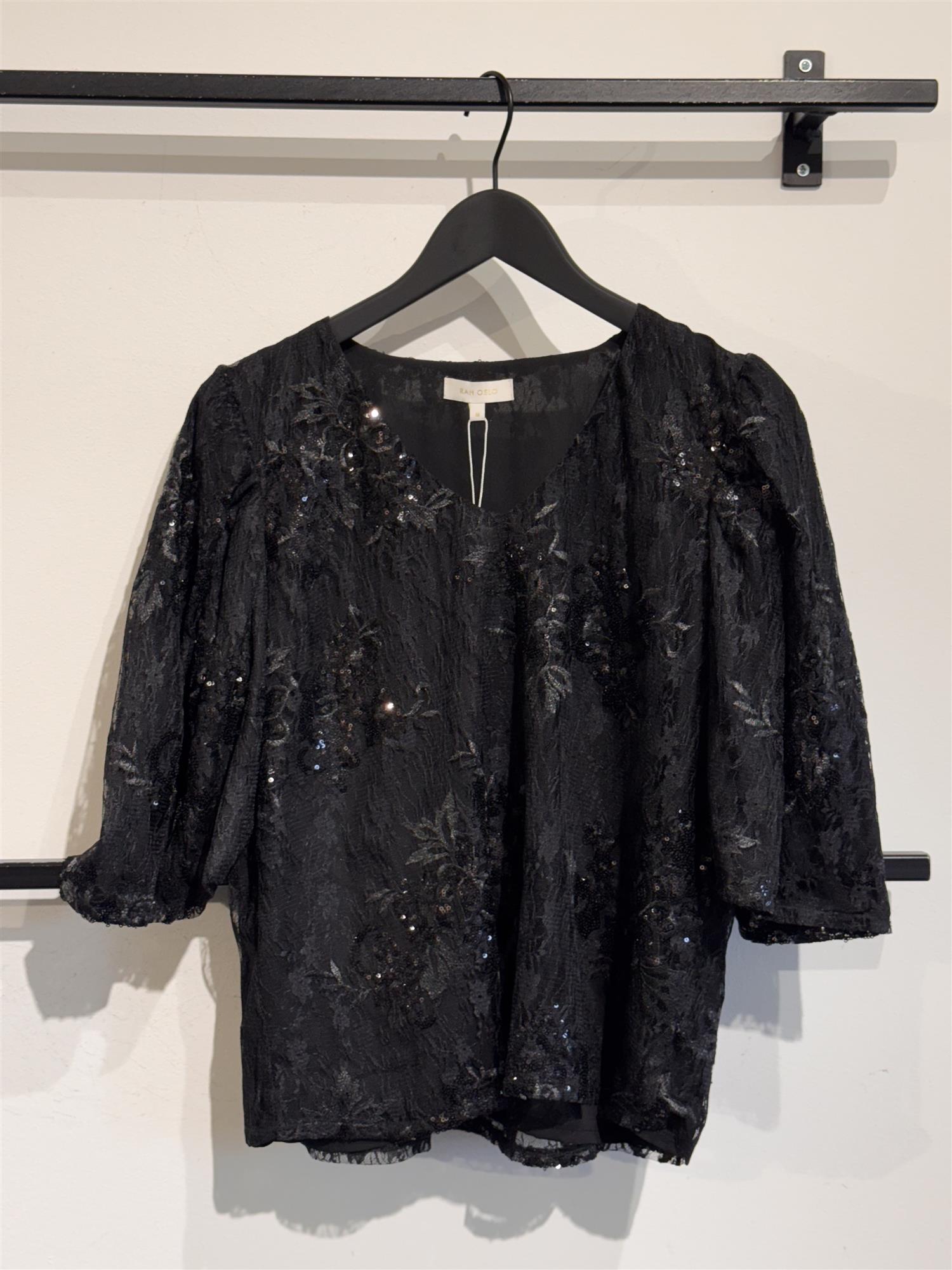 Lace sequin long sleeve