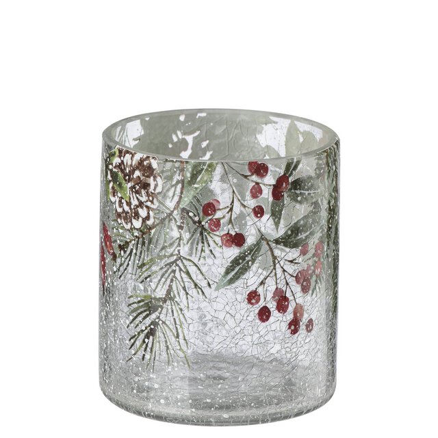 WINTER Telysholder D9 H10 cm frozen forest