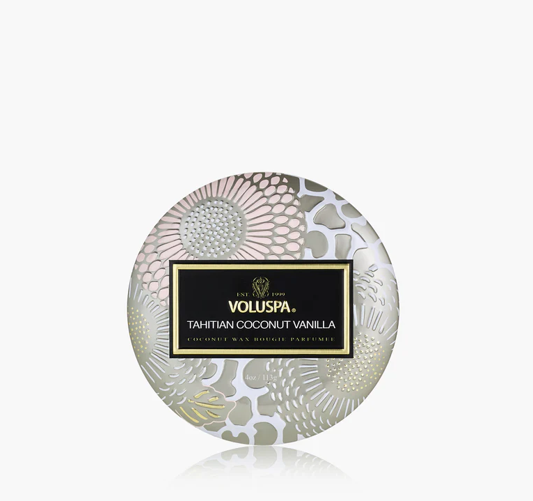 Mini tin candle, Tahitian Coconut Vanilla