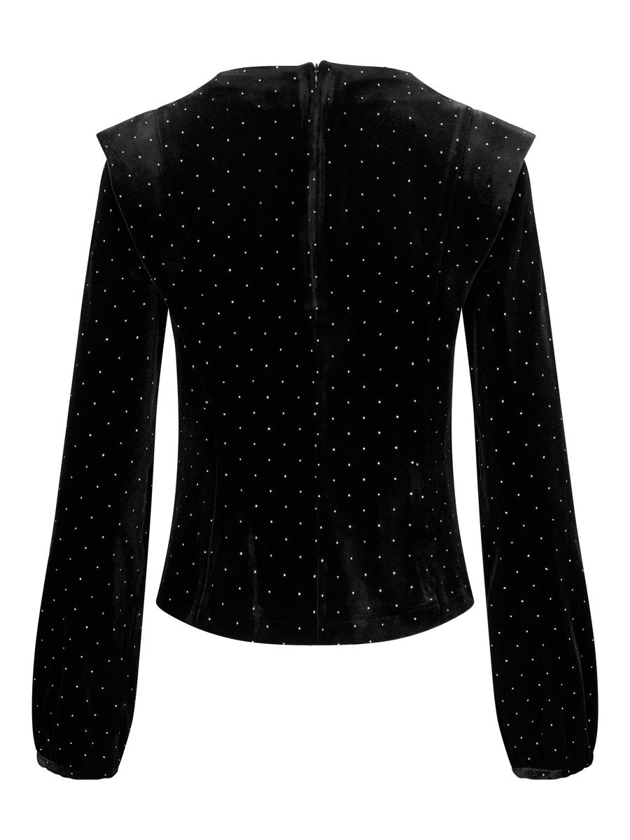 Kendra stud velour blouse