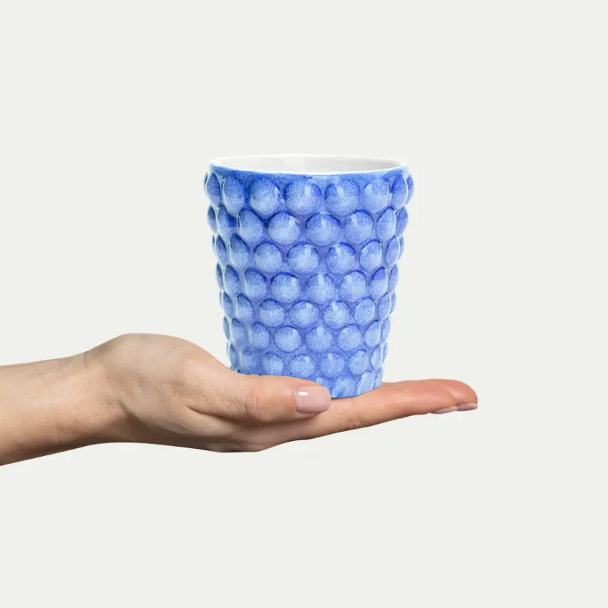 Bubbles Mug 8cm, light blue