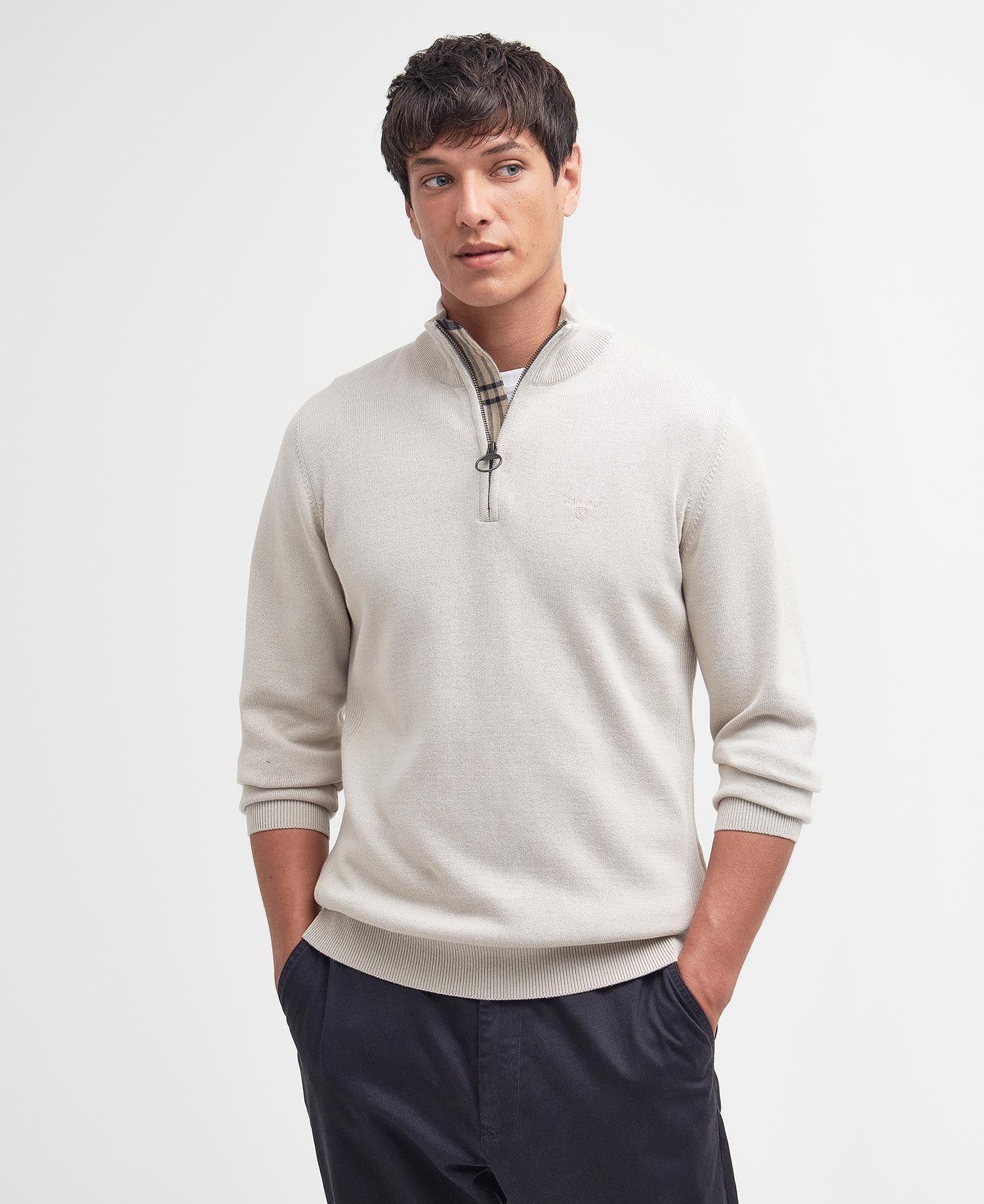 Cotton half zip