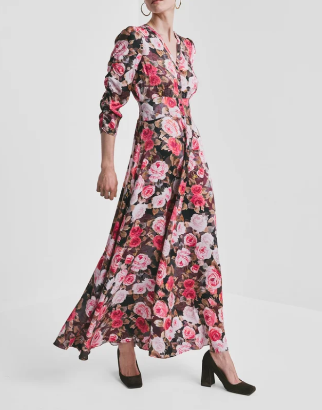 Satin button-down Dress