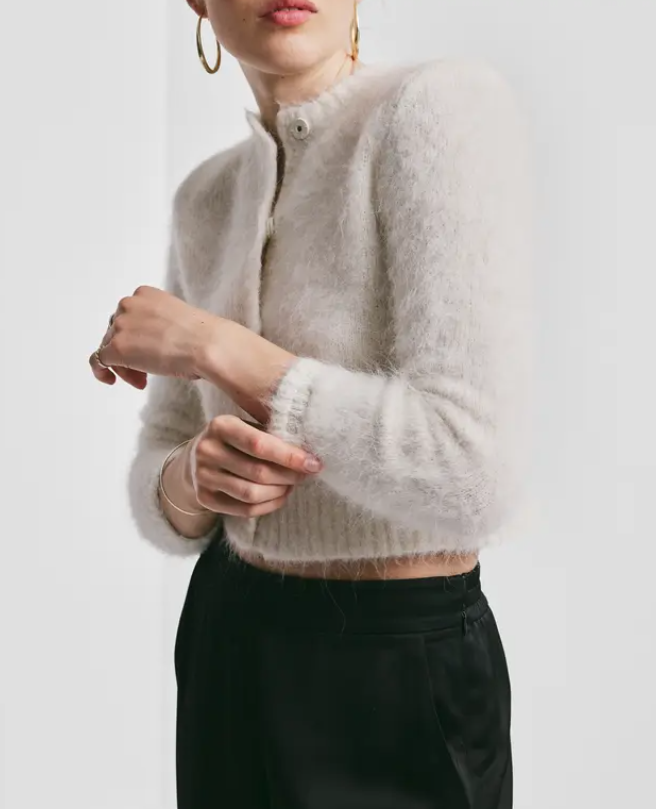 Hairy knit jacket