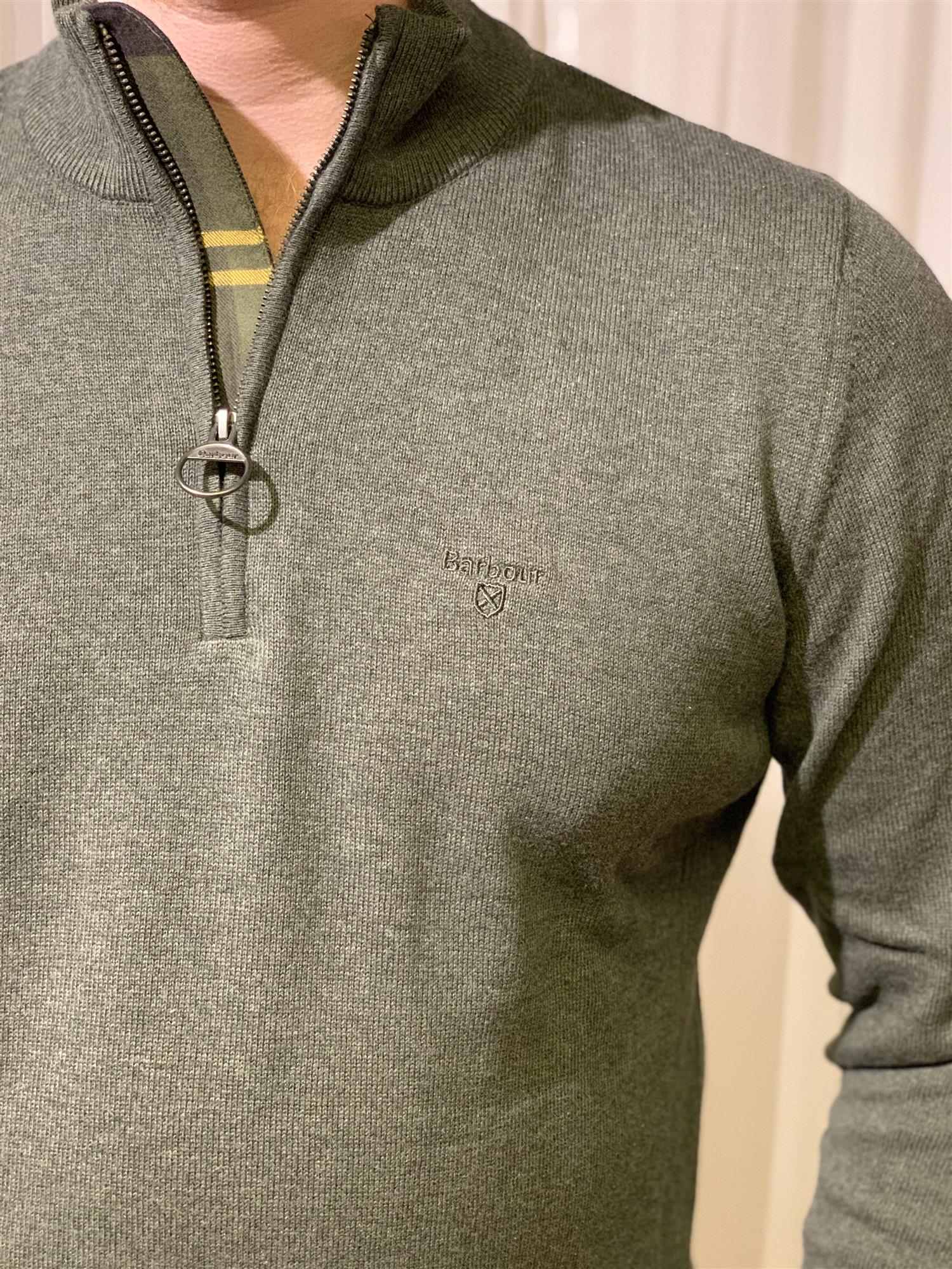 Cotton half zip