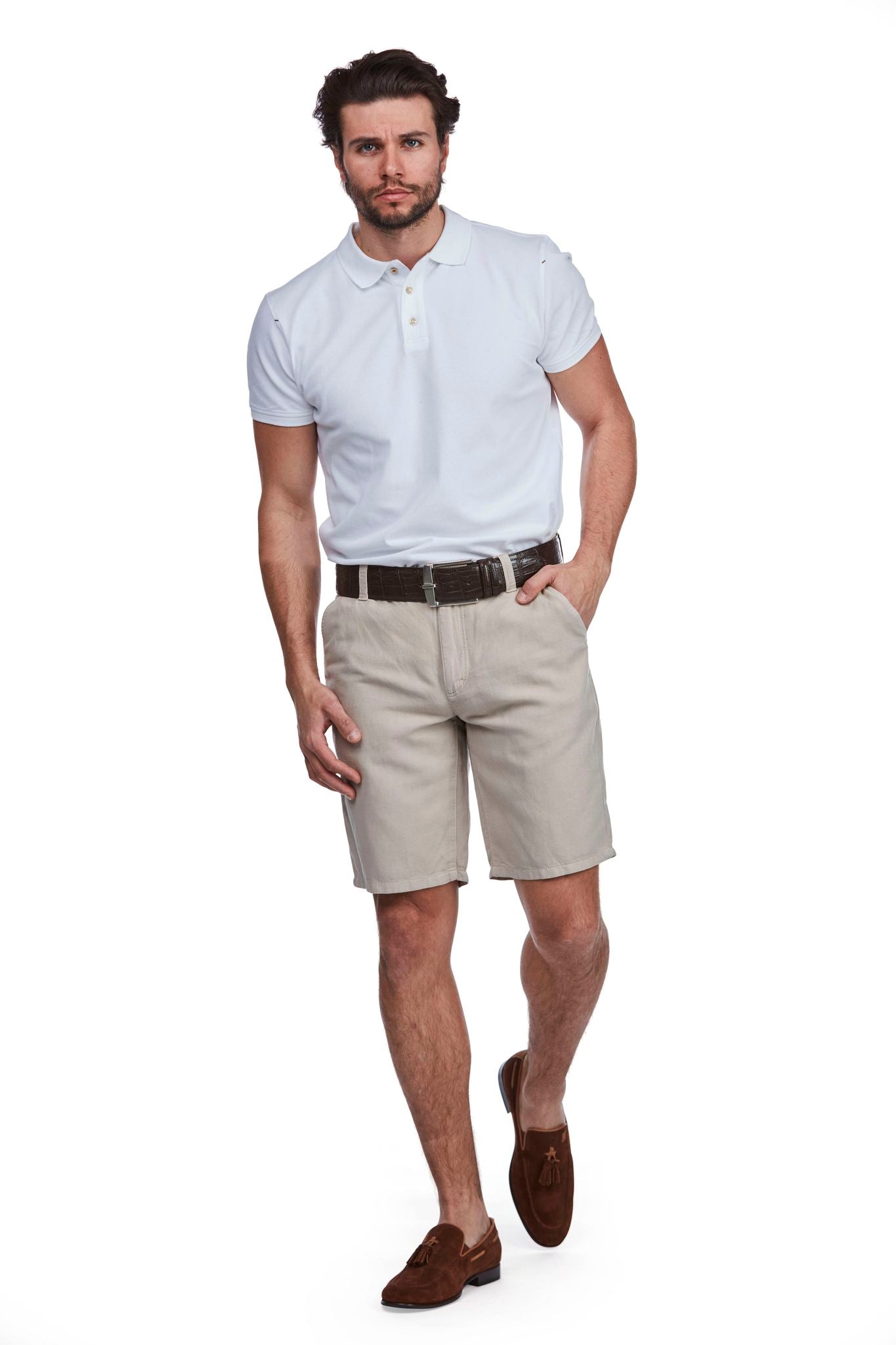 Classic linen shorts