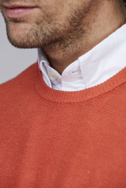 Flaxen honeycomb knit