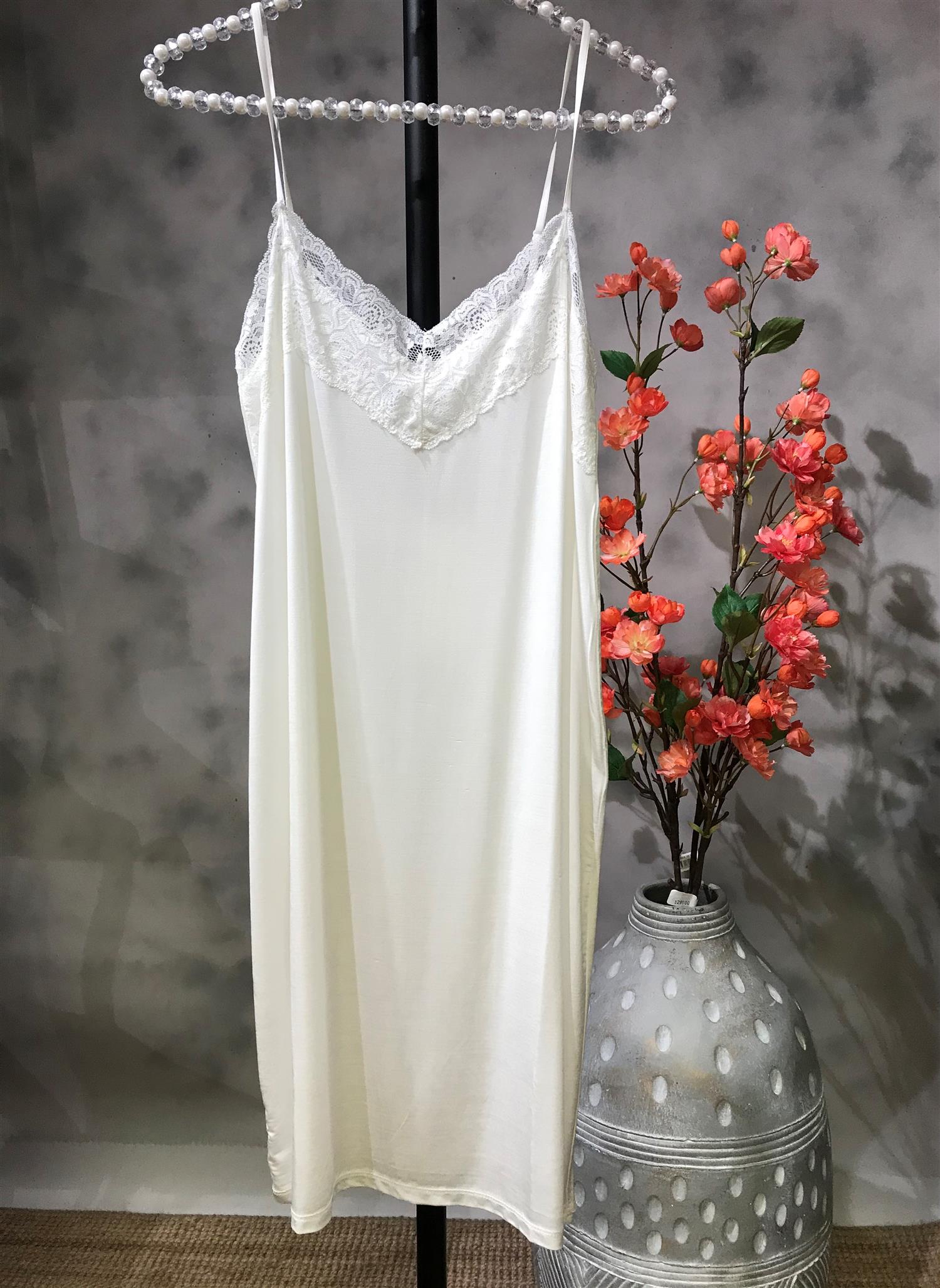 Elize Slip dress white smoke