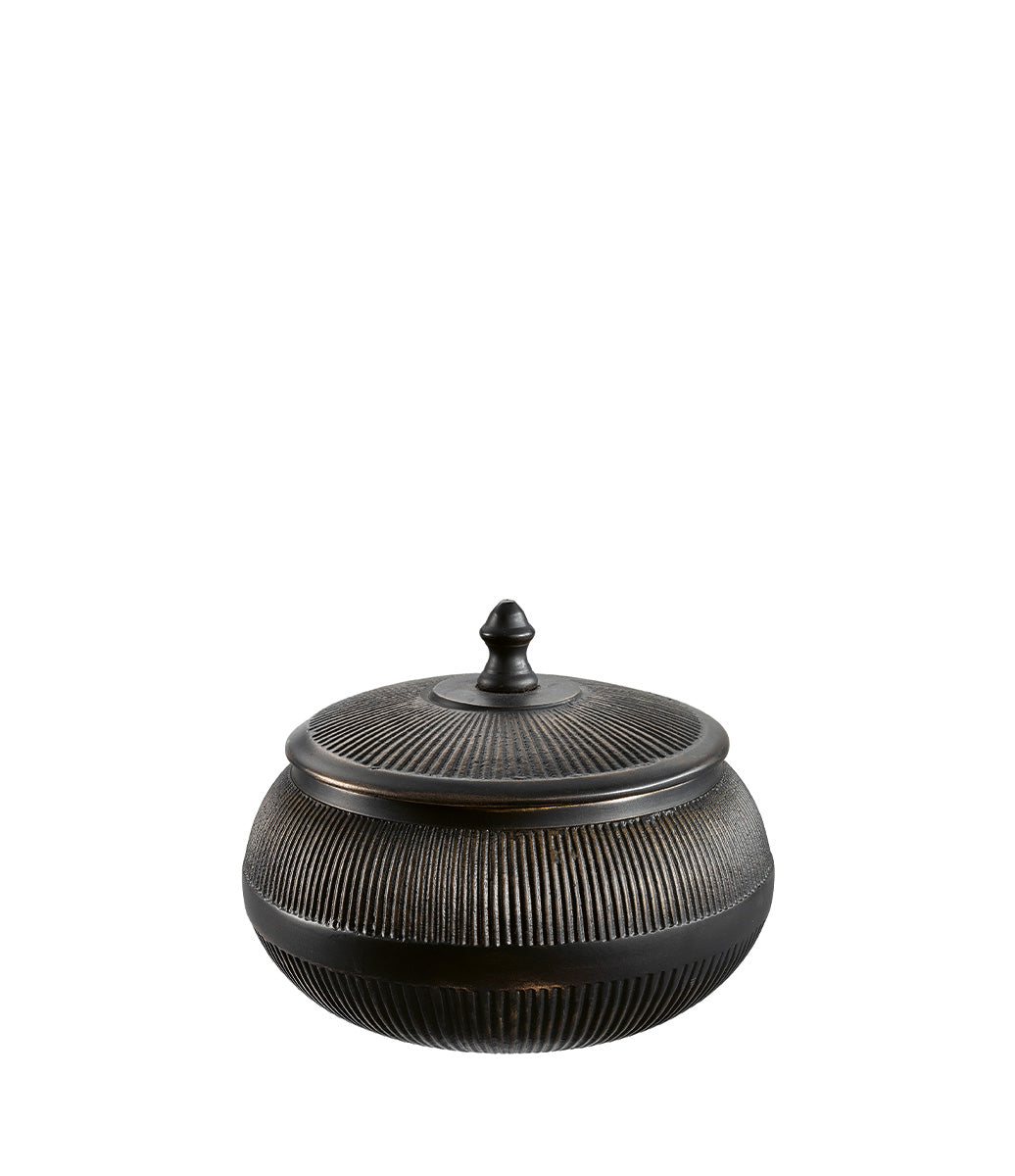 Naples round box w/lid, Large