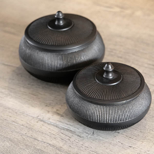 Naples round box w/lid, Large