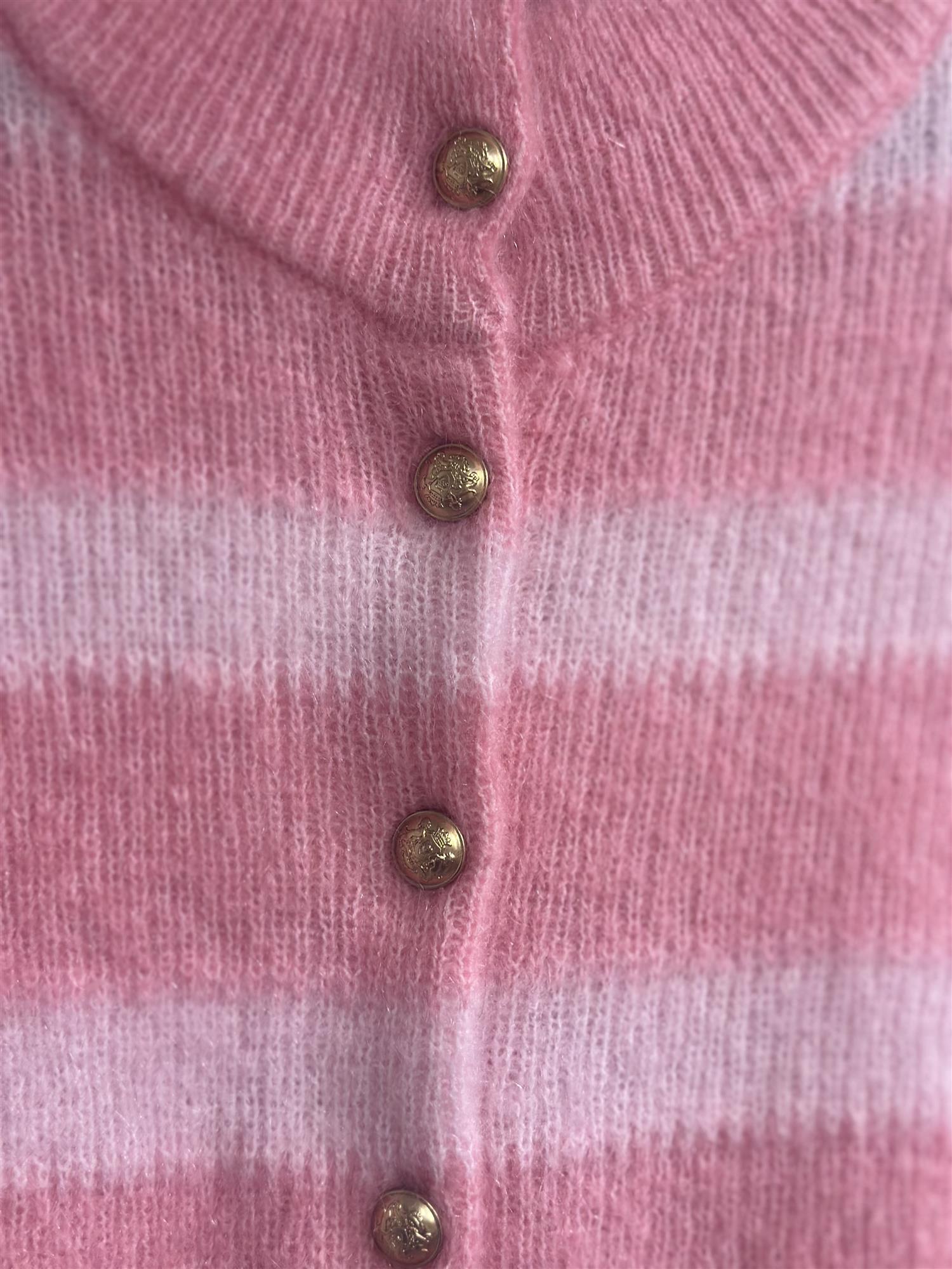 Short sleeve cardigan with buttons