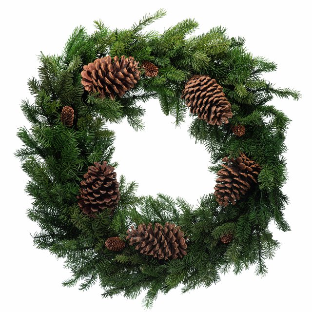 ELLA Krans m/store kongler D60 cm green