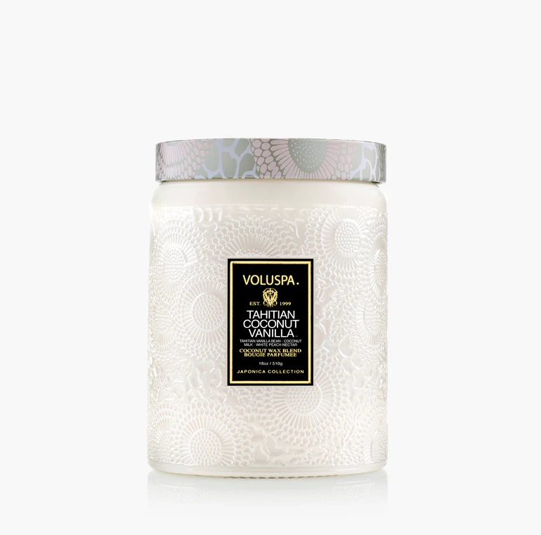 Large Jar Candle, Tahitian Coconut Vanilla