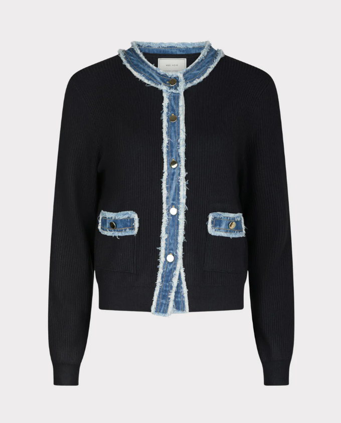 Zelma Knit Denim Cardigan