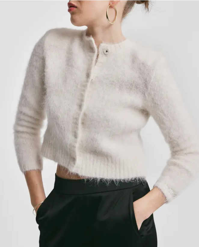 Hairy knit jacket