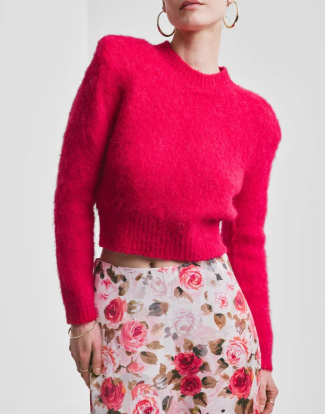 Hairy knit sweater