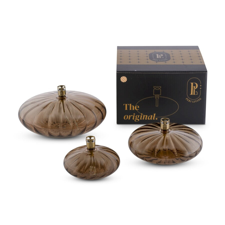 Oljelampe Disc Elegant- Champagne Brass Large