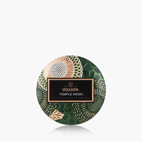 Mini Tin Candle Temple Moss