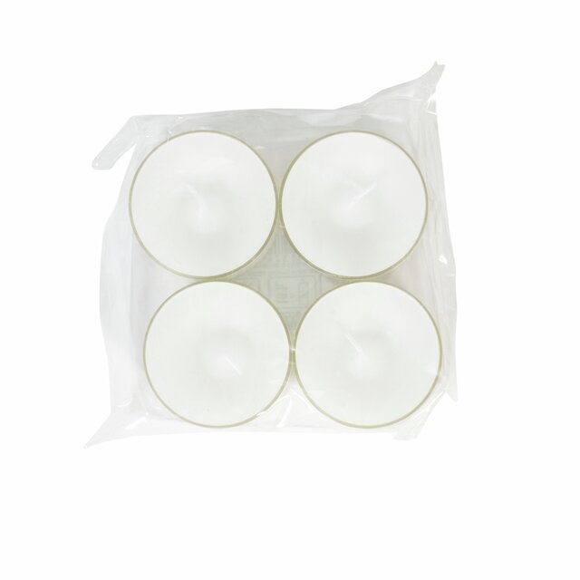 Telys 4pk store plastcup HVIT