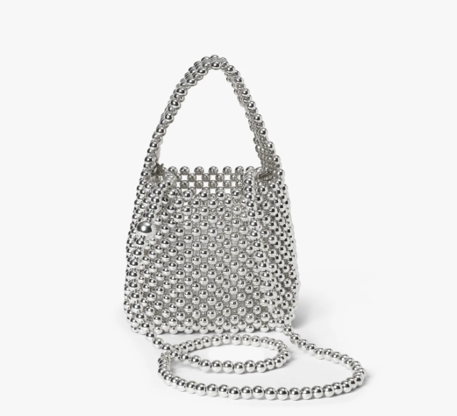 DAY beaded chrome handbag
