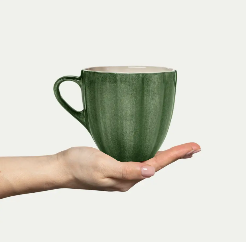 Oyster Mug 60cl, forest green