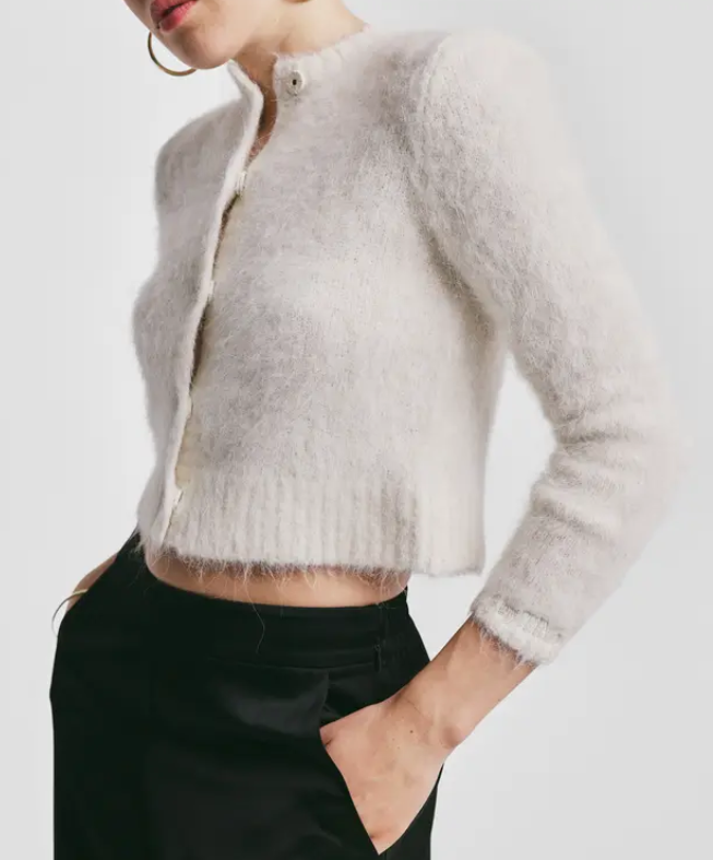 Hairy knit jacket