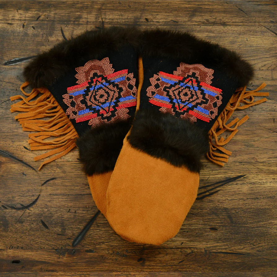 Hudson Leather Mittens- M