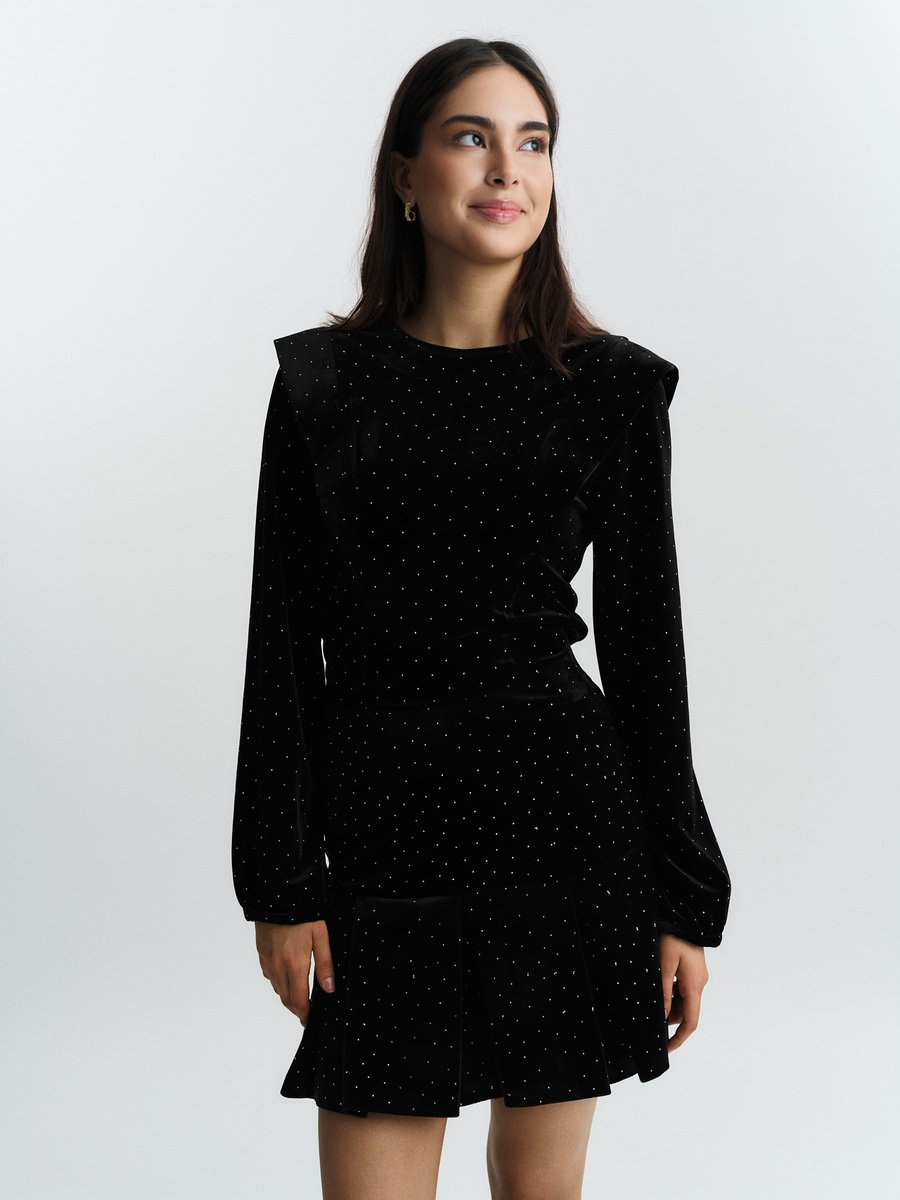 Kendra stud velour blouse