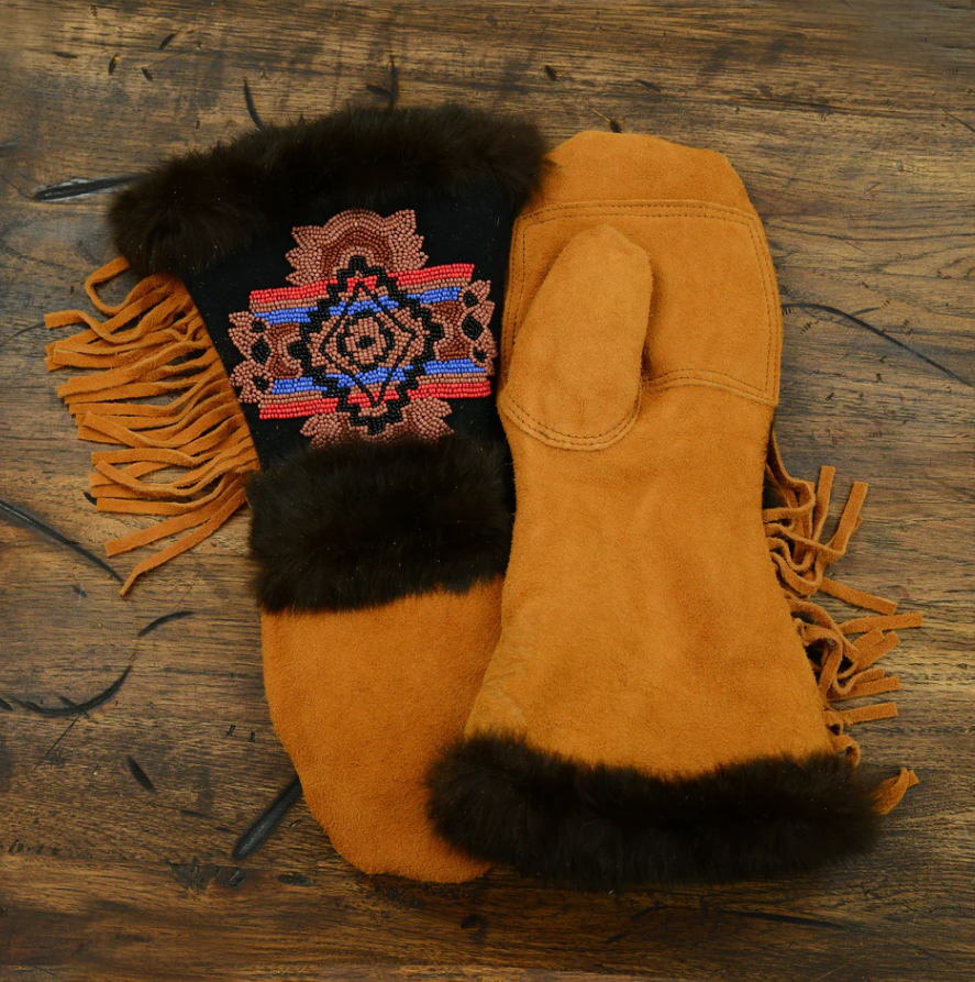 Hudson Leather Mittens- M