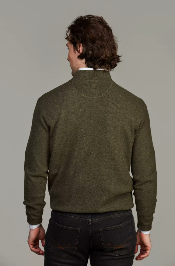 Geelong half zip cable knit