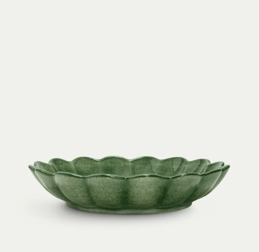 Oyster Skål 24cm, forest green