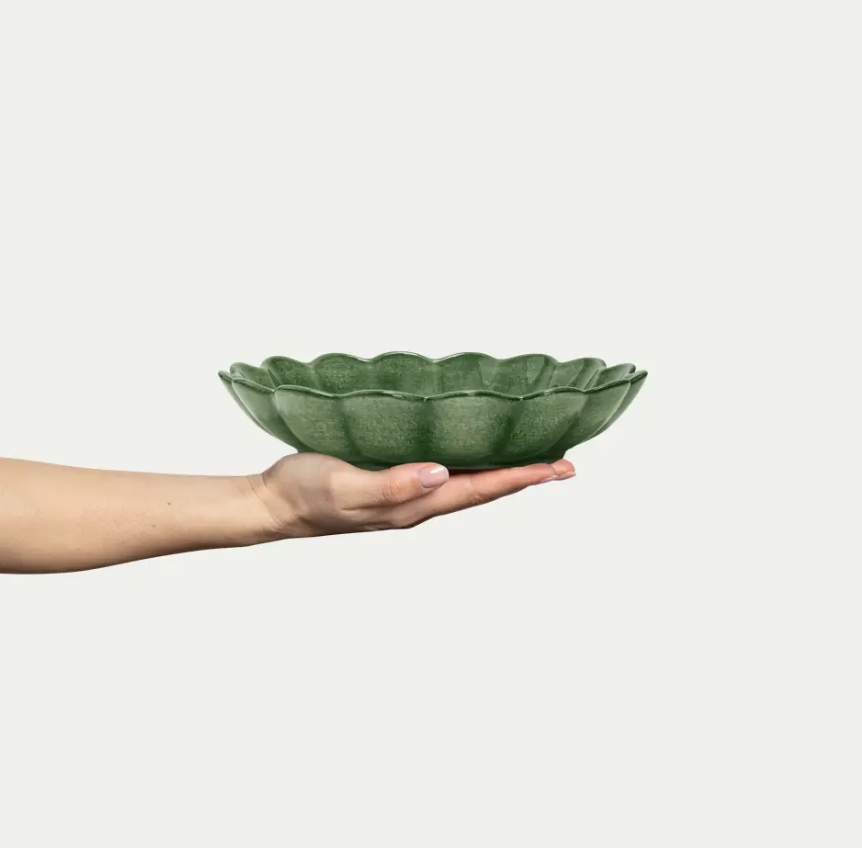Oyster Skål 24cm, forest green